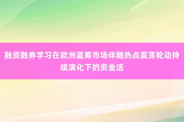 融资融券学习在欧洲蓝筹市场伴随热点震荡轮动持续演化下的资金活