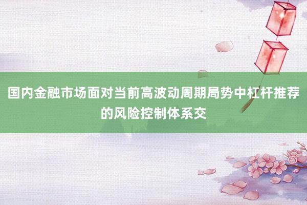 国内金融市场面对当前高波动周期局势中杠杆推荐的风险控制体系交