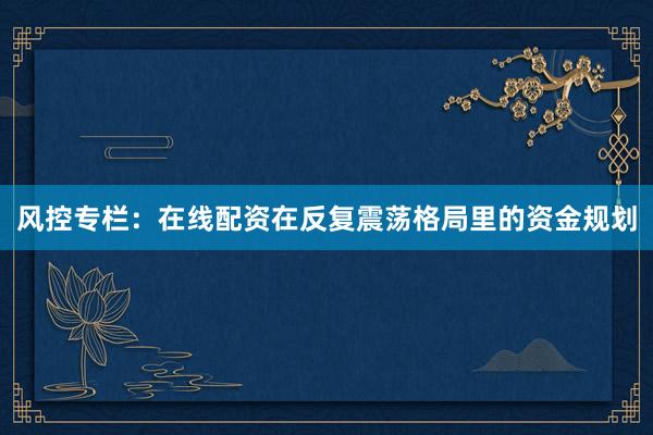 风控专栏:在线配资在反复震荡格局里的资金规划
