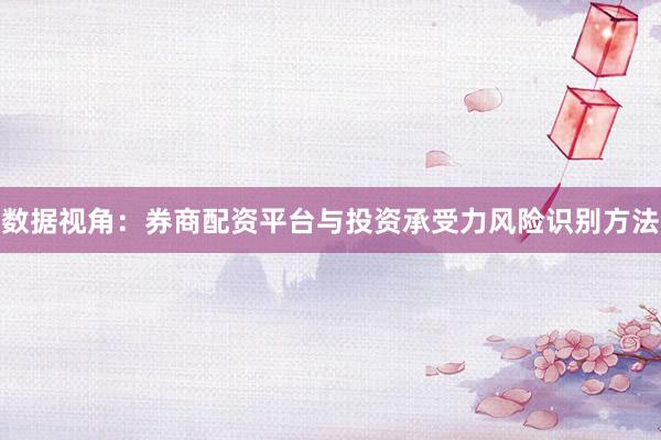 数据视角：券商配资平台与投资承受力风险识别方法