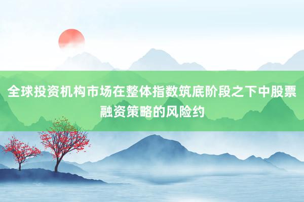 全球投资机构市场在整体指数筑底阶段之下中股票融资策略的风险约