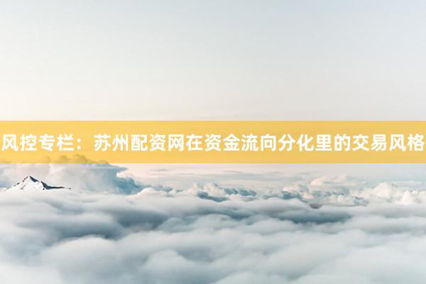 风控专栏：苏州配资网在资金流向分化里的交易风格