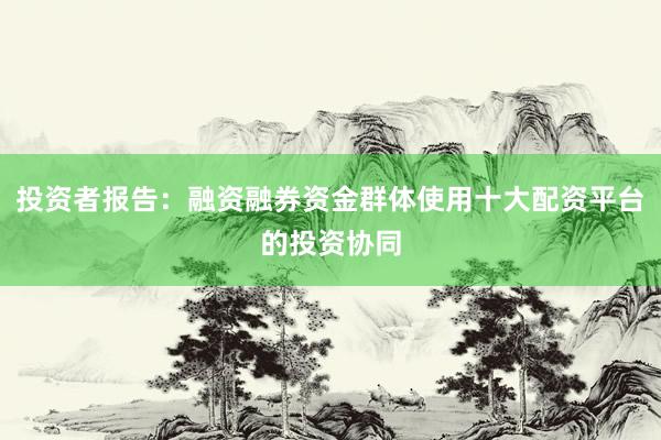 投资者报告：融资融券资金群体使用十大配资平台的投资协同