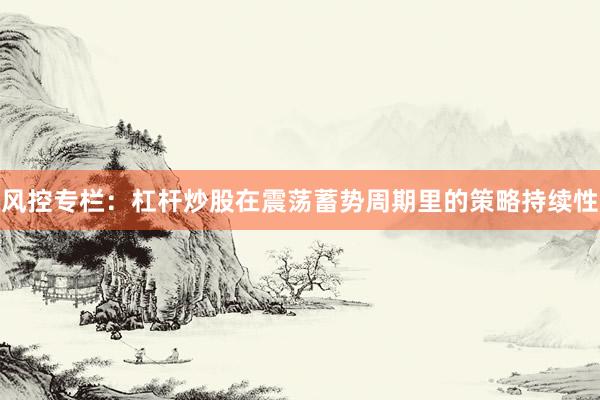 风控专栏：杠杆炒股在震荡蓄势周期里的策略持续性