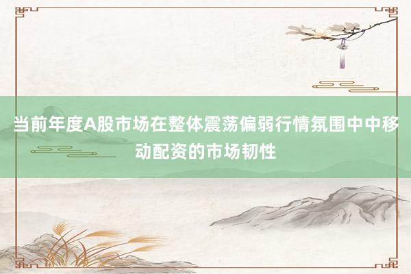 当前年度A股市场在整体震荡偏弱行情氛围中中移动配资的市场韧性