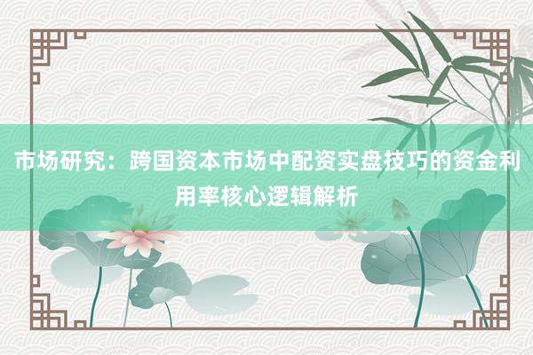 市场研究:跨国资本市场中配资实盘技巧的资金利用率核心逻辑解析