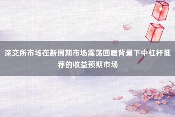 深交所市场在新周期市场震荡回暖背景下中杠杆推荐的收益预期市场