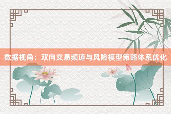 数据视角：双向交易频道与风险模型策略体系优化