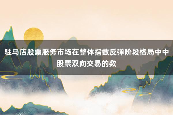 驻马店股票服务市场在整体指数反弹阶段格局中中股票双向交易的数
