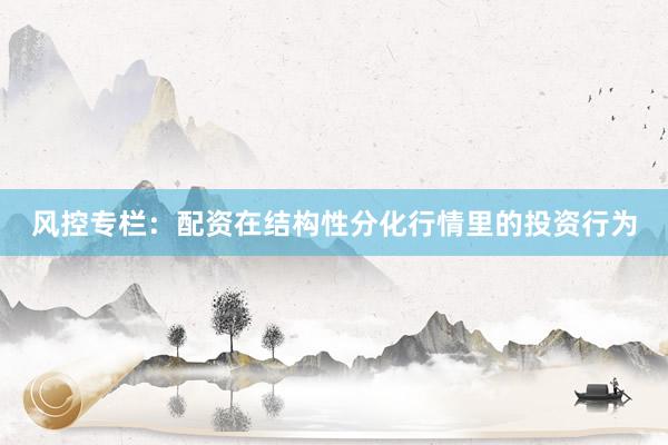 风控专栏：配资在结构性分化行情里的投资行为