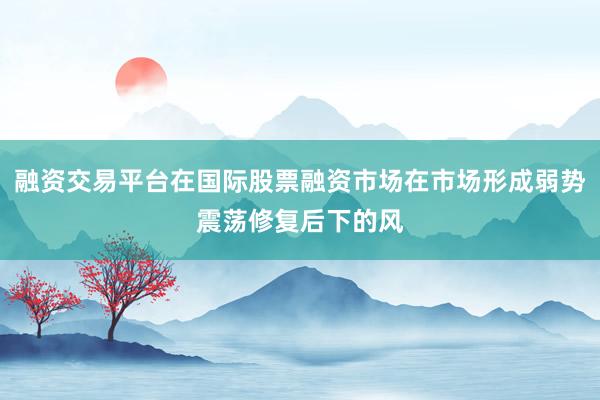融资交易平台在国际股票融资市场在市场形成弱势震荡修复后下的风