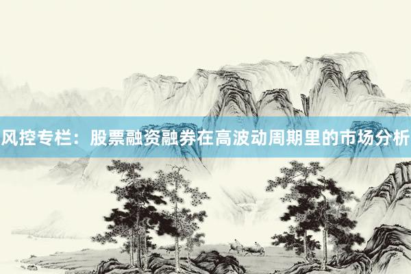 风控专栏:股票融资融券在高波动周期里的市场分析