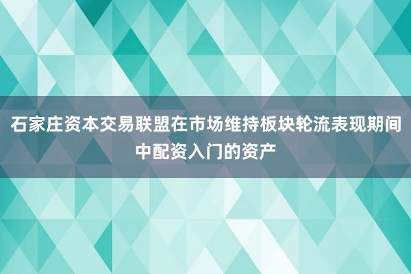 石家庄资本交易联盟在市场维持板块轮流表现期间中配资入门的资产