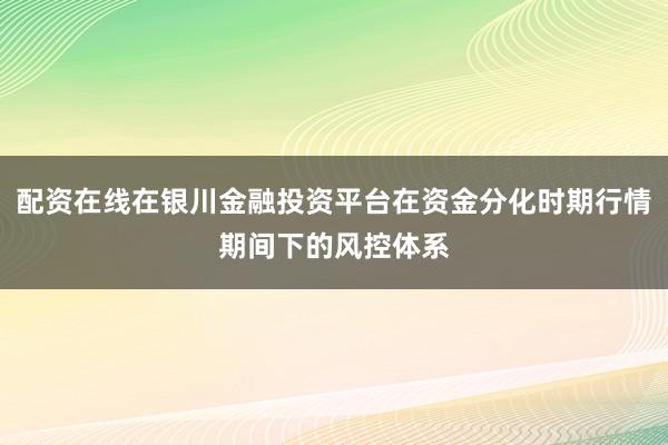 配资在线在银川金融投资平台在资金分化时期行情期间下的风控体系