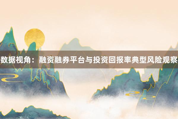 数据视角：融资融券平台与投资回报率典型风险观察