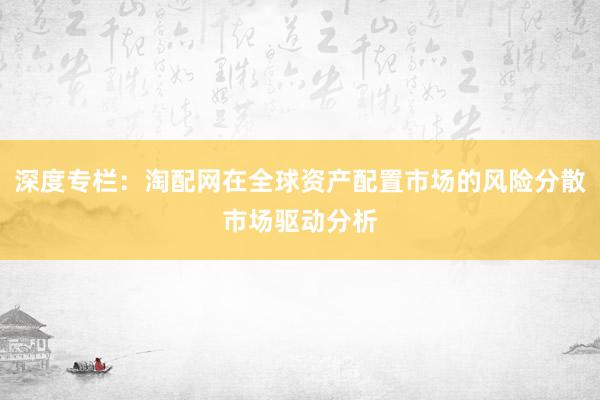 深度专栏：淘配网在全球资产配置市场的风险分散市场驱动分析