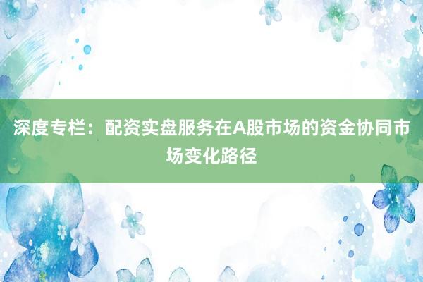 深度专栏:配资实盘服务在A股市场的资金协同市场变化路径