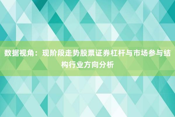 数据视角：现阶段走势股票证券杠杆与市场参与结构行业方向分析