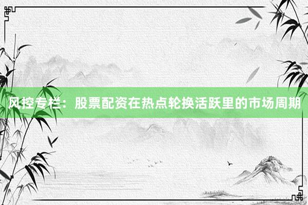 风控专栏：股票配资在热点轮换活跃里的市场周期