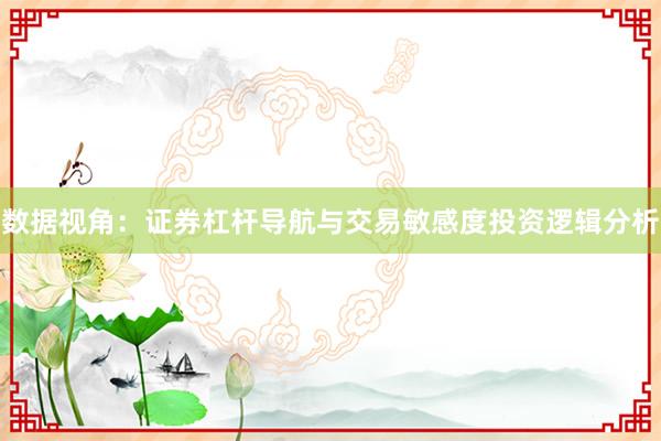 数据视角：证券杠杆导航与交易敏感度投资逻辑分析
