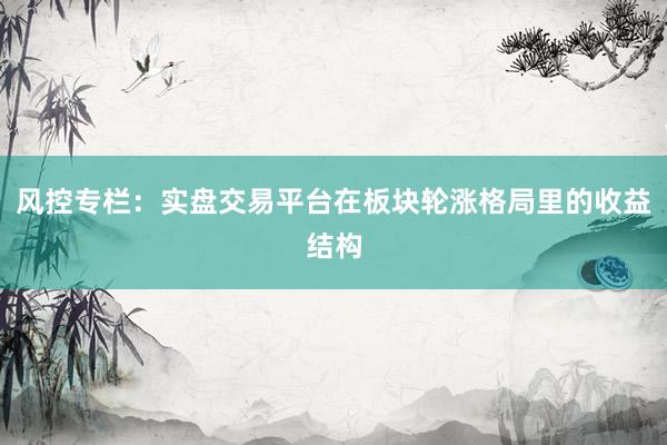 风控专栏:实盘交易平台在板块轮涨格局里的收益结构