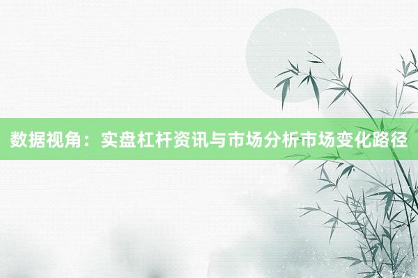 数据视角：实盘杠杆资讯与市场分析市场变化路径