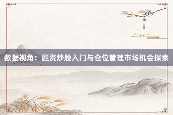 数据视角：融资炒股入门与仓位管理市场机会探索