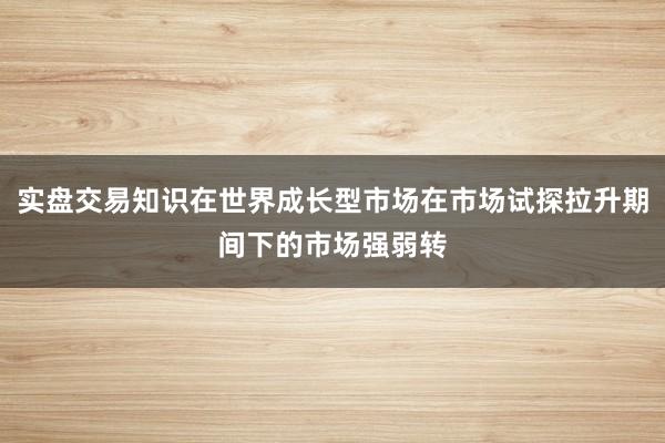 实盘交易知识在世界成长型市场在市场试探拉升期间下的市场强弱转