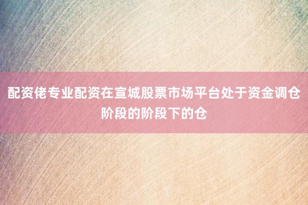 配资佬专业配资在宣城股票市场平台处于资金调仓阶段的阶段下的仓