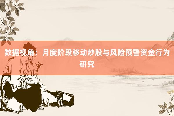 数据视角：月度阶段移动炒股与风险预警资金行为研究