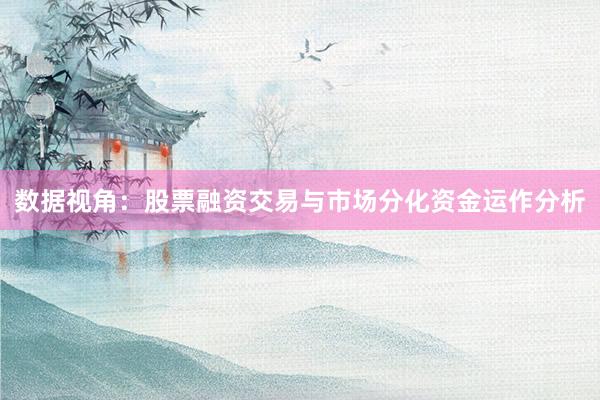 数据视角:股票融资交易与市场分化资金运作分析