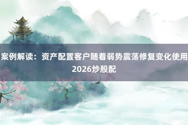 案例解读：资产配置客户随着弱势震荡修复变化使用2026炒股配