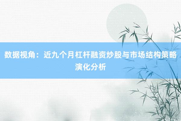 数据视角：近九个月杠杆融资炒股与市场结构策略演化分析
