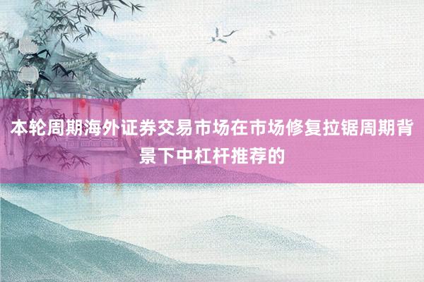 本轮周期海外证券交易市场在市场修复拉锯周期背景下中杠杆推荐的