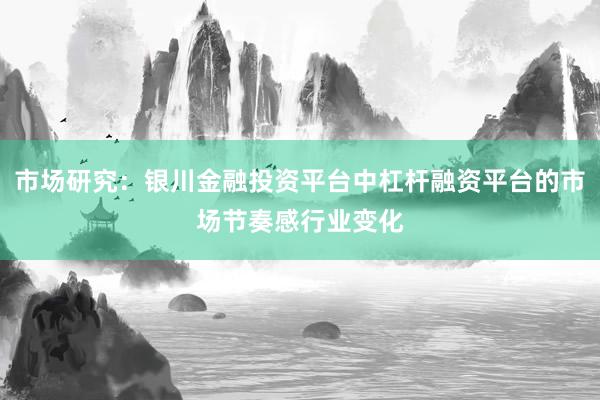 市场研究：银川金融投资平台中杠杆融资平台的市场节奏感行业变化