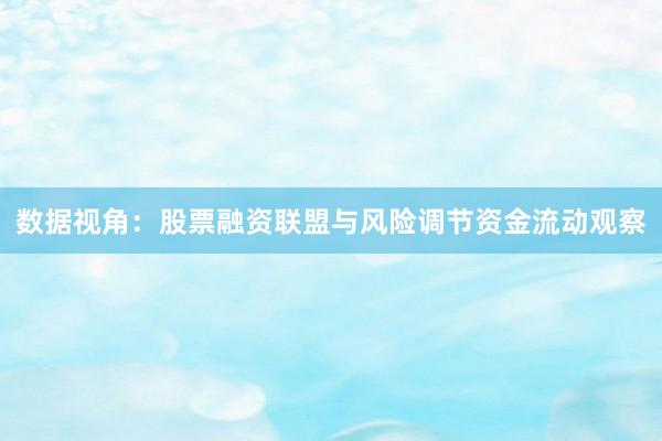 数据视角：股票融资联盟与风险调节资金流动观察