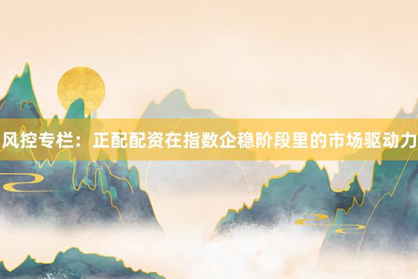 风控专栏：正配配资在指数企稳阶段里的市场驱动力