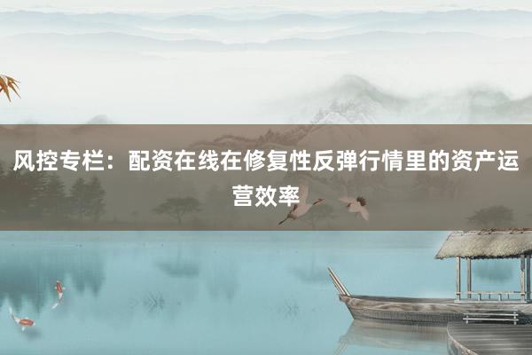 风控专栏：配资在线在修复性反弹行情里的资产运营效率