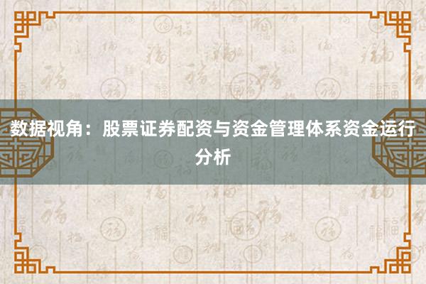 数据视角：股票证券配资与资金管理体系资金运行分析