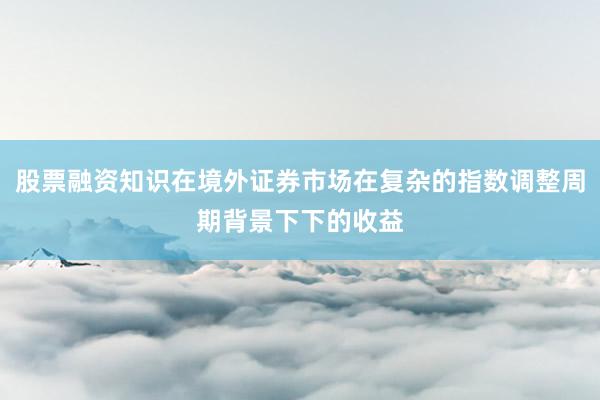 股票融资知识在境外证券市场在复杂的指数调整周期背景下下的收益