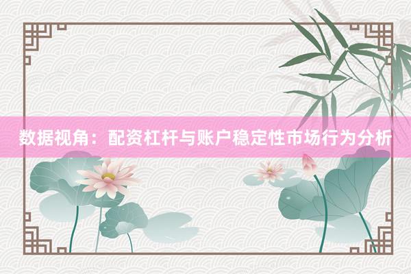 数据视角：配资杠杆与账户稳定性市场行为分析