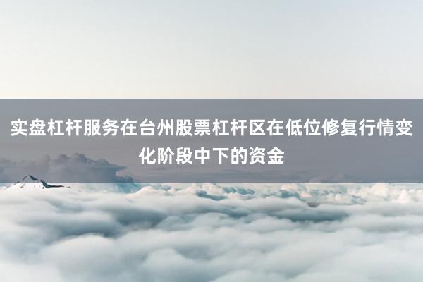 实盘杠杆服务在台州股票杠杆区在低位修复行情变化阶段中下的资金