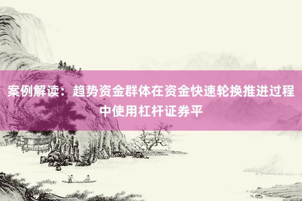 案例解读：趋势资金群体在资金快速轮换推进过程中使用杠杆证券平