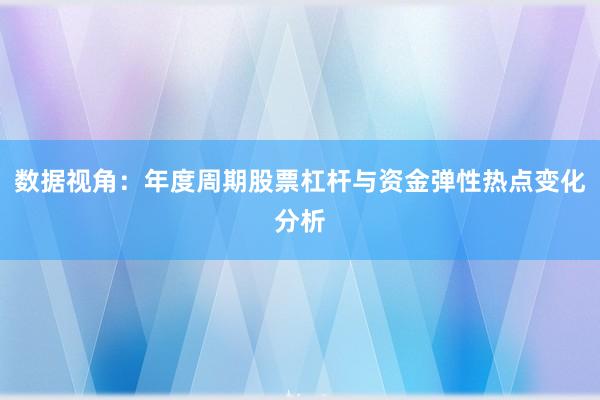 数据视角：年度周期股票杠杆与资金弹性热点变化分析