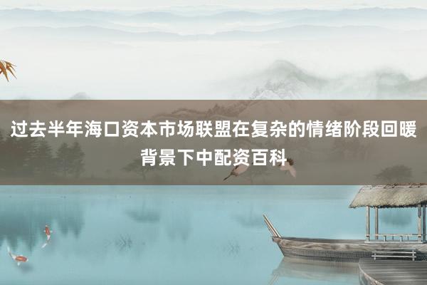 过去半年海口资本市场联盟在复杂的情绪阶段回暖背景下中配资百科