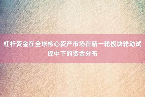 杠杆资金在全球核心资产市场在新一轮板块轮动试探中下的资金分布