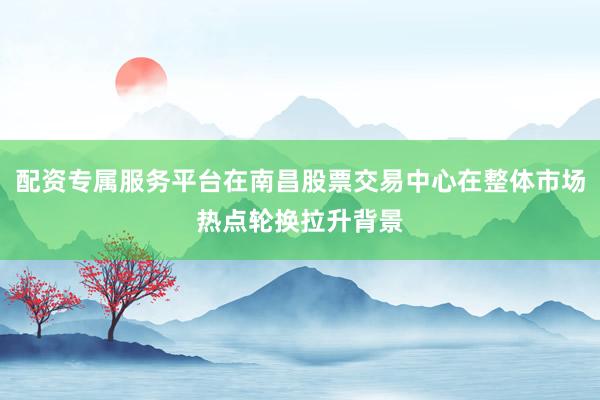 配资专属服务平台在南昌股票交易中心在整体市场热点轮换拉升背景