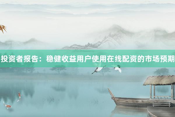 投资者报告：稳健收益用户使用在线配资的市场预期