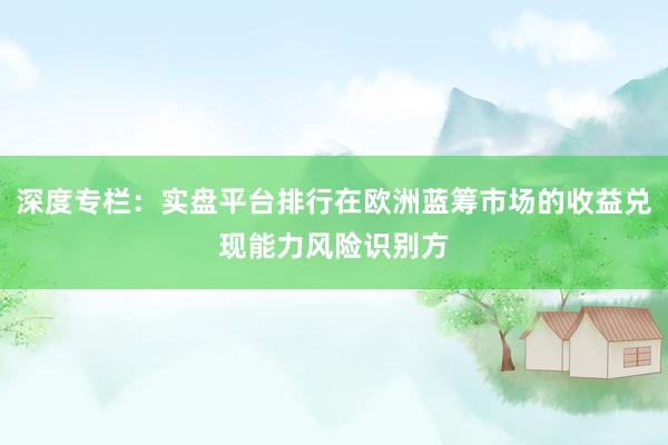 深度专栏：实盘平台排行在欧洲蓝筹市场的收益兑现能力风险识别方