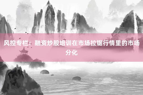 风控专栏：融资炒股培训在市场拉锯行情里的市场分化